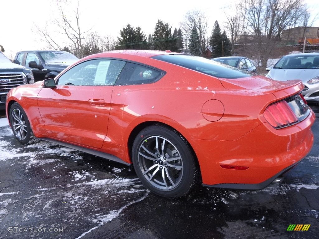 2016 Mustang EcoBoost Premium Coupe - Competition Orange / Dark Ceramic photo #3