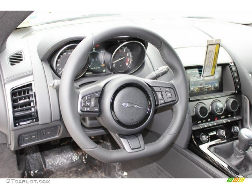 2016 Jaguar F-TYPE S Coupe Jet Steering Wheel Photo #109803510