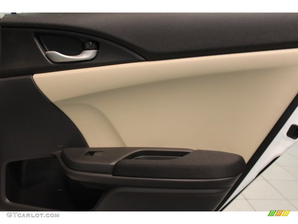 2016 Civic LX Sedan - Taffeta White / Ivory photo #24