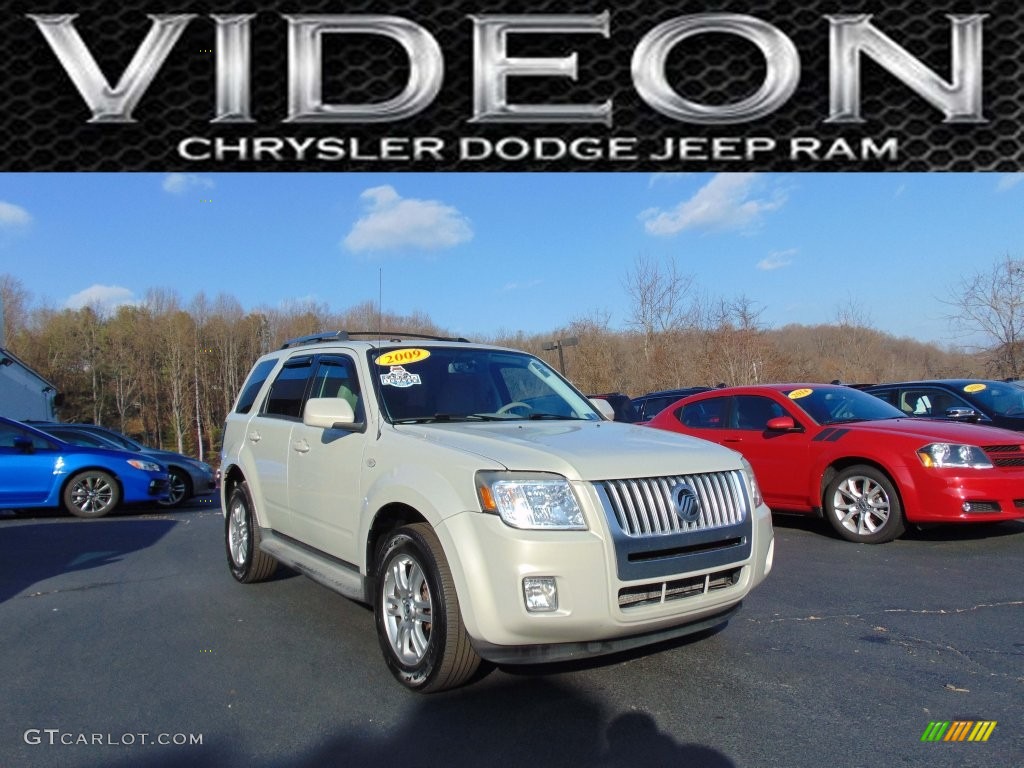 2009 Mariner V6 Premier 4WD - Light Sage Metallic / Cashmere Leather/Charcoal Black photo #1