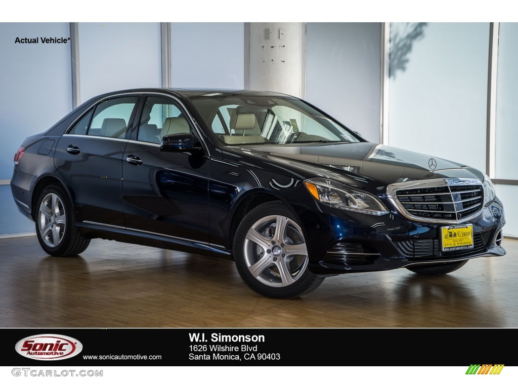 2016 E 350 Sedan - Lunar Blue Metallic / designo Saffron Beige photo #1