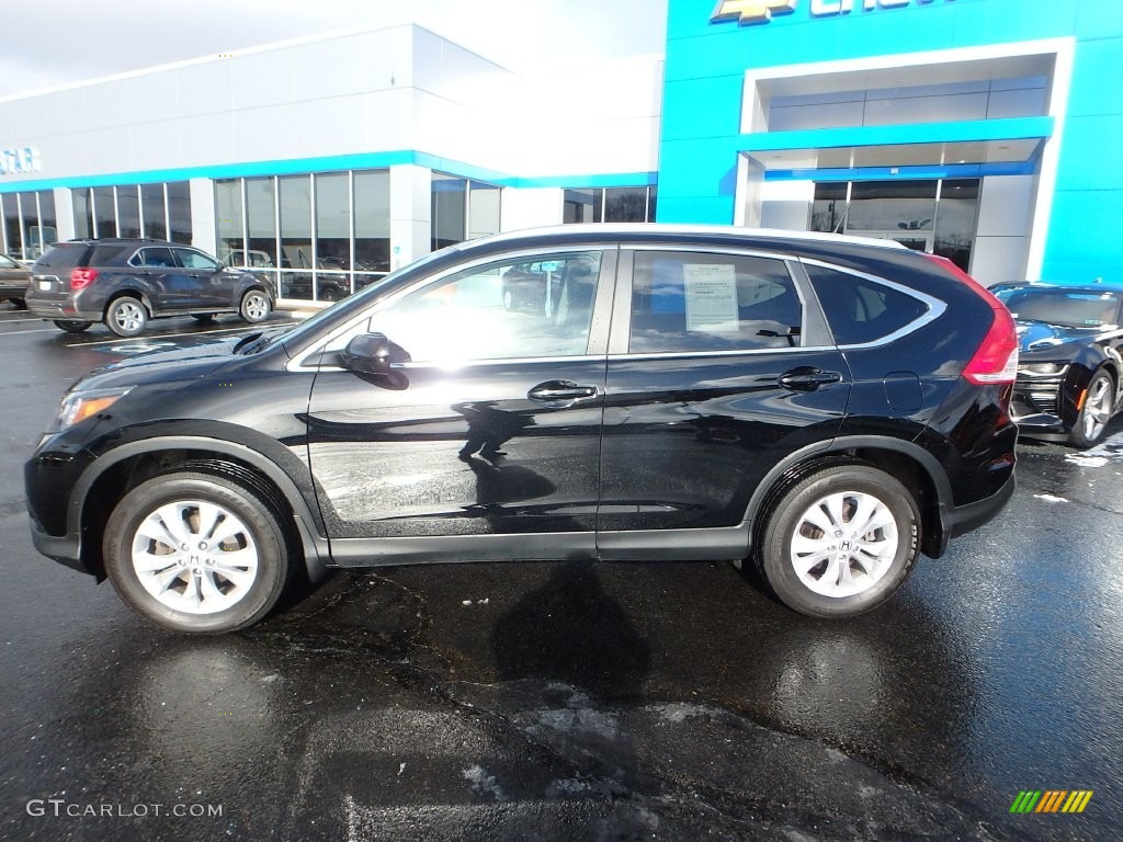 2014 CR-V EX-L AWD - Crystal Black Pearl / Black photo #3