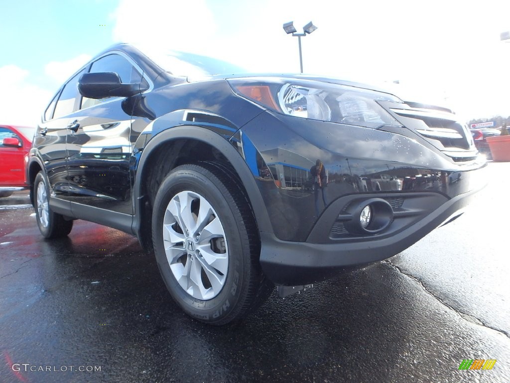 2014 CR-V EX-L AWD - Crystal Black Pearl / Black photo #12