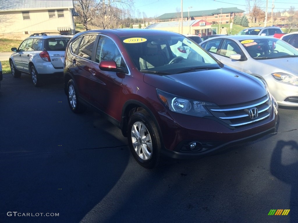 2014 CR-V EX AWD - Basque Red Pearl II / Gray photo #3