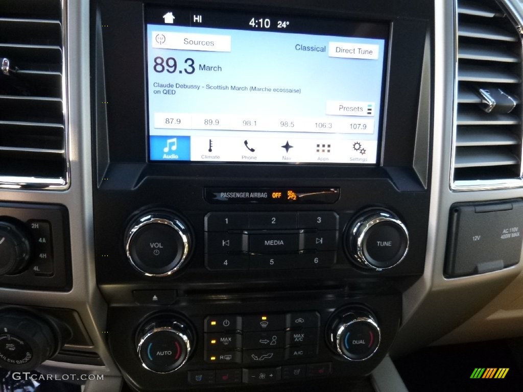2016 F150 Lariat SuperCrew 4x4 - White Platinum / Medium Light Camel photo #15