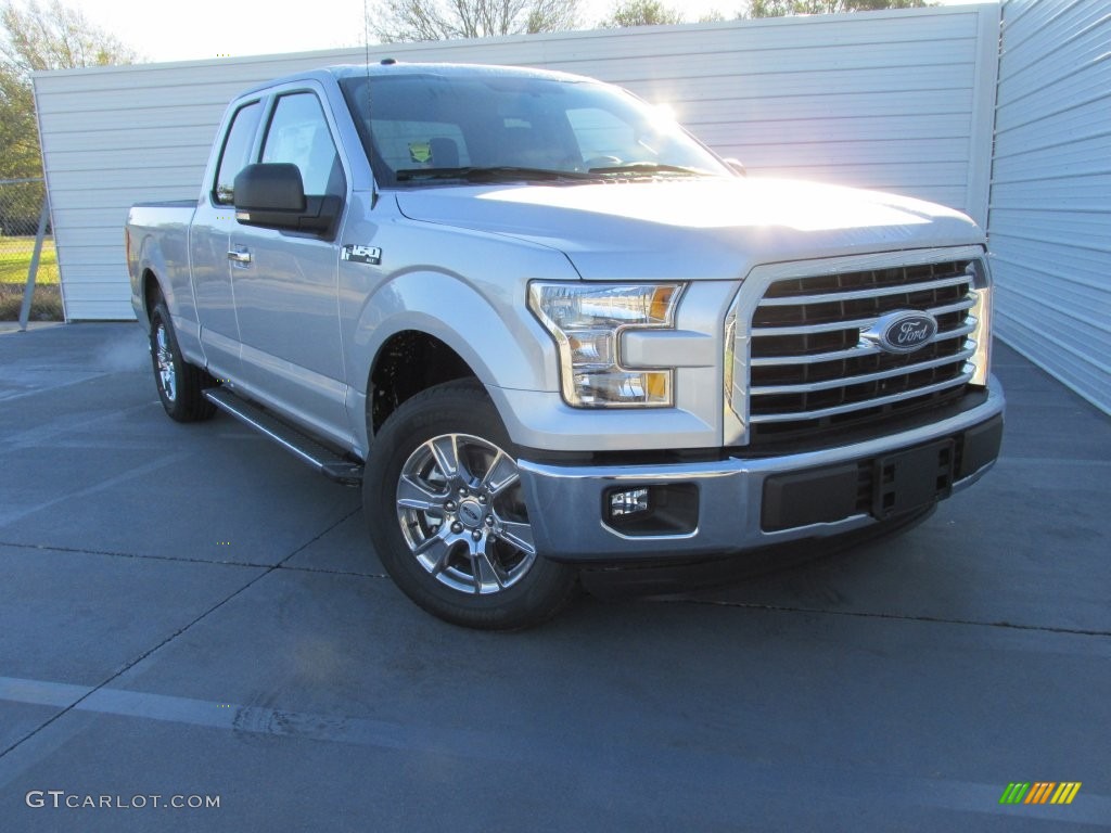 2016 F150 XLT SuperCab - Ingot Silver / Medium Earth Gray photo #2