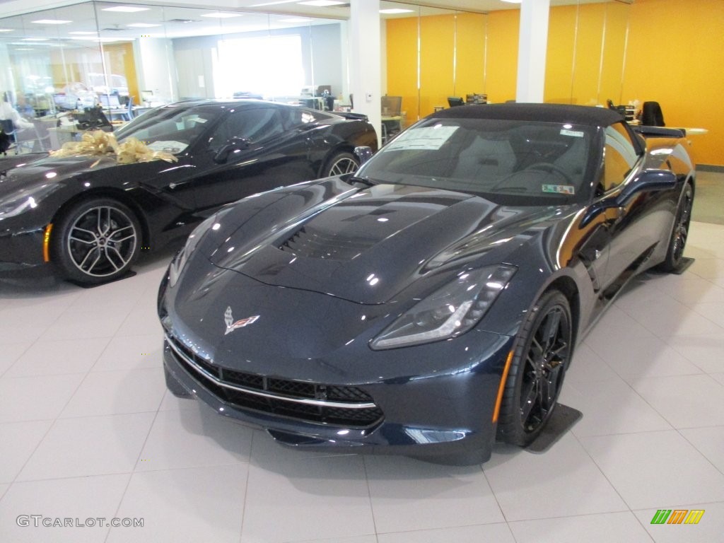 2016 Corvette Stingray Convertible - Night Race Blue Metallic / Gray photo #4