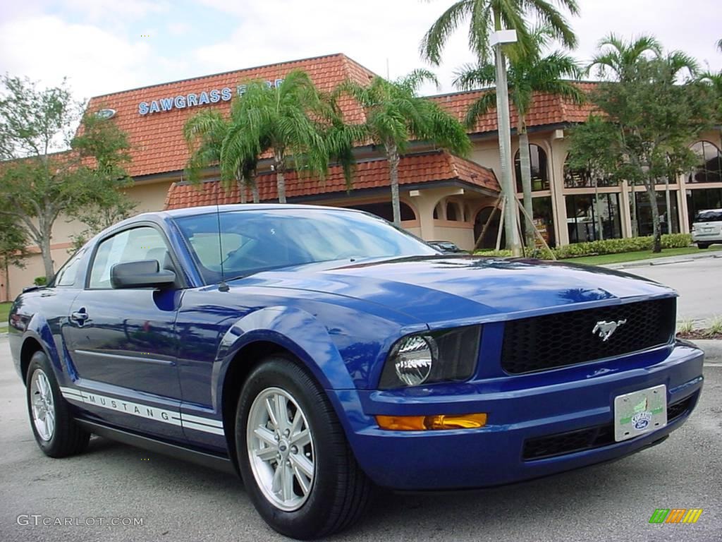2008 Mustang V6 Deluxe Coupe - Vista Blue Metallic / Light Graphite photo #1