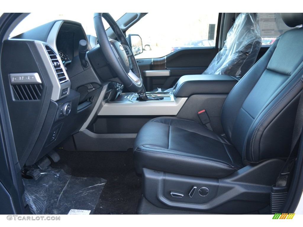 Black Interior 2016 Ford F150 Lariat SuperCrew Photo #109821228