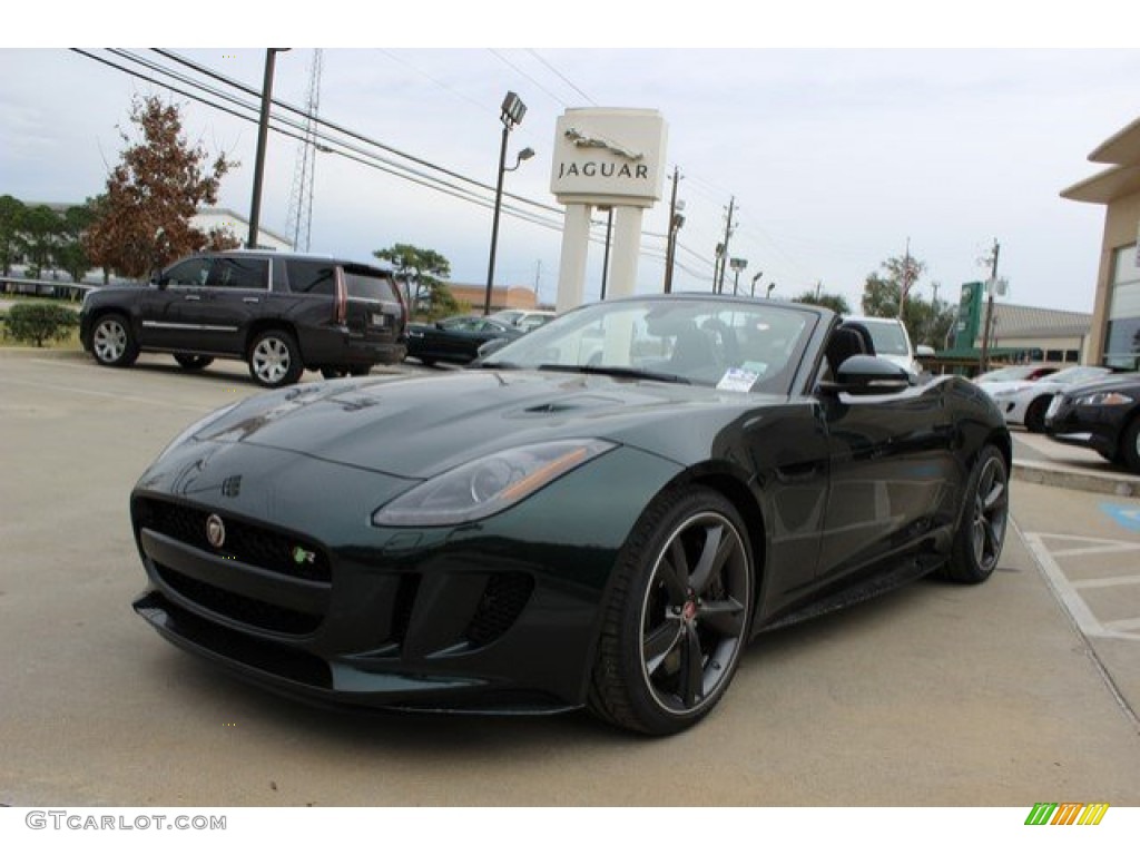 2016 F-TYPE R Convertible - British Racing Green Metallic / Jet photo #8