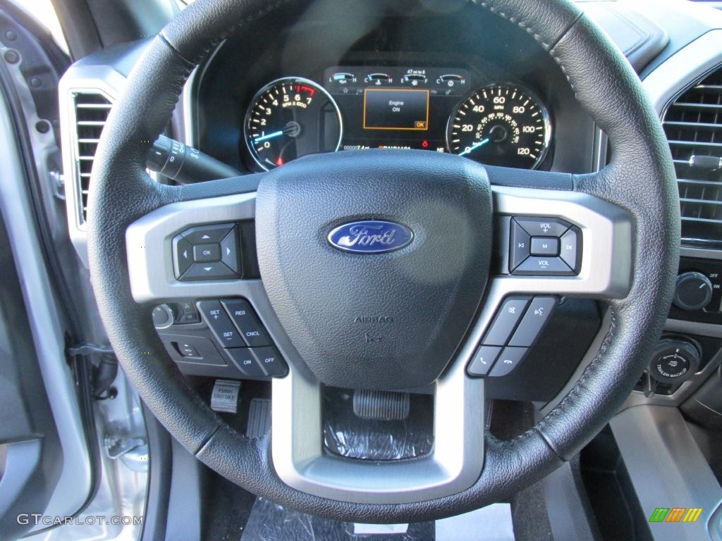 2016 Ford F150 Platinum SuperCrew Platinum Brunello Steering Wheel Photo #109821582