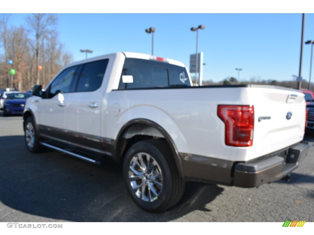 2016 F150 Lariat SuperCrew - White Platinum / Black photo #27