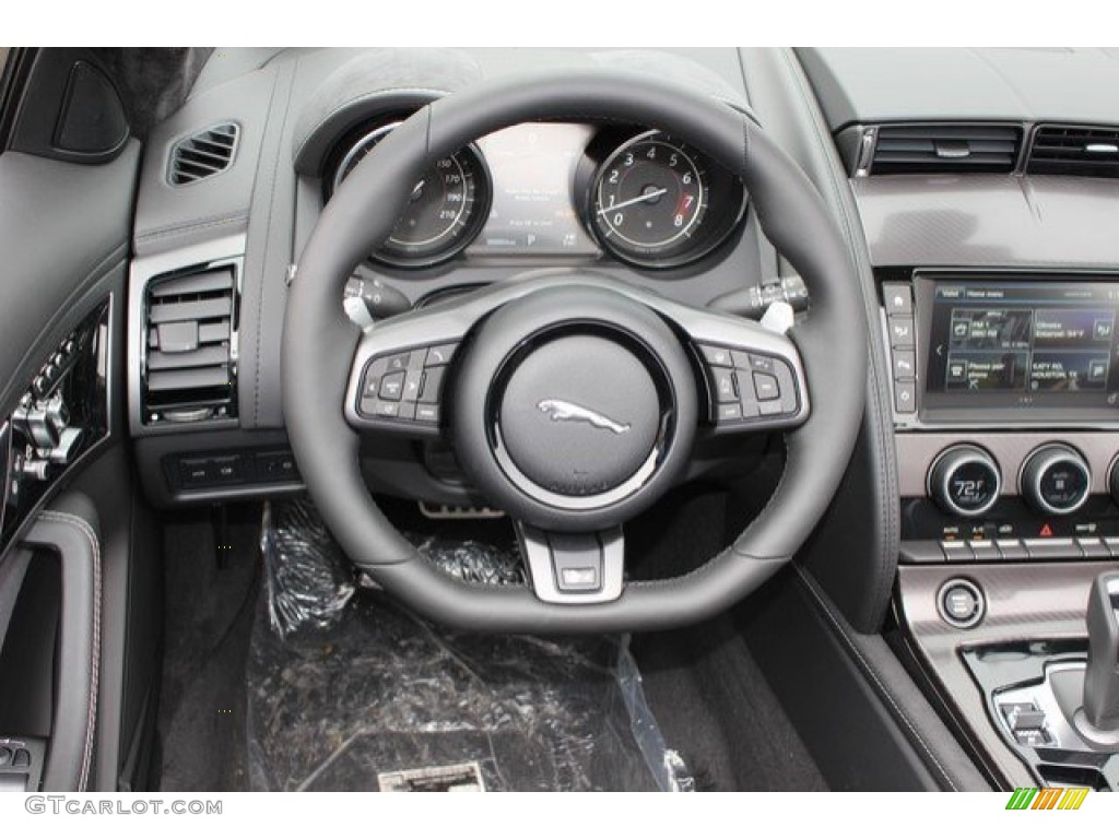 2016 Jaguar F-TYPE R Convertible Jet Steering Wheel Photo #109821771