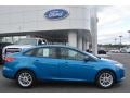 2016 Blue Candy Ford Focus SE Sedan  photo #2