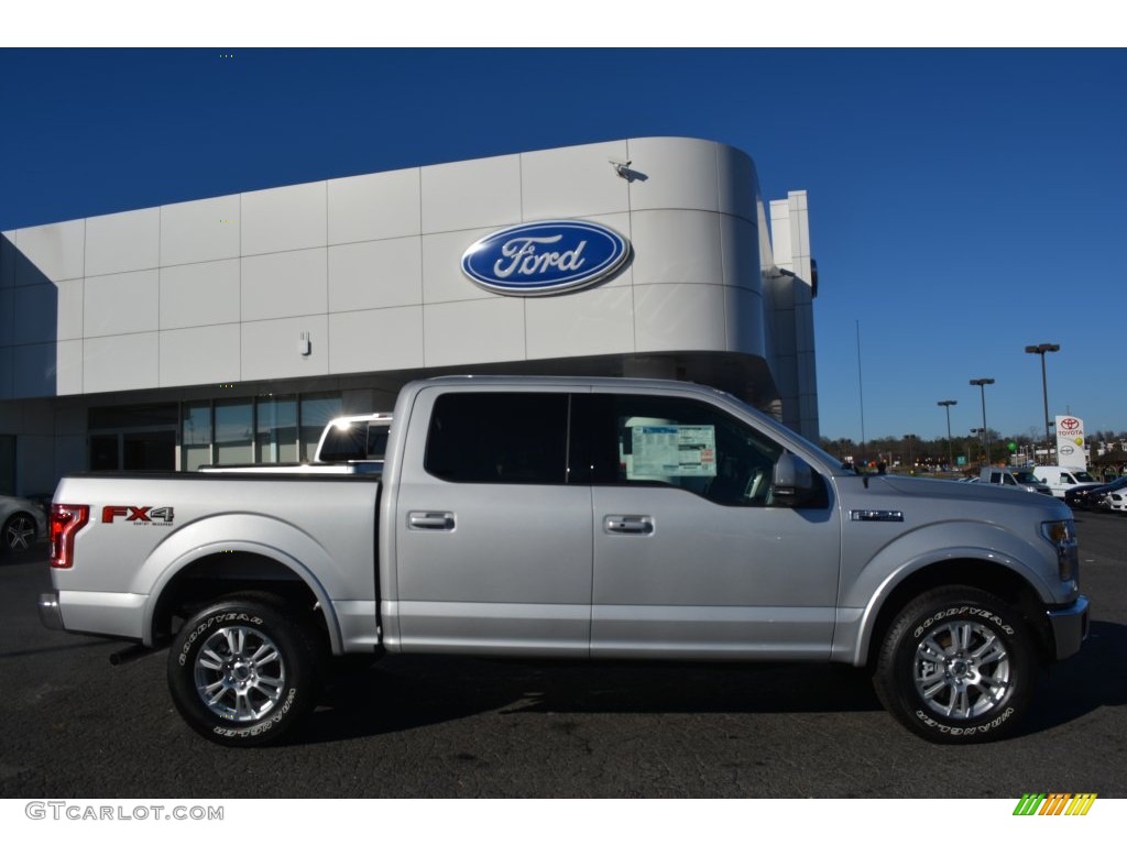 2016 F150 Lariat SuperCrew 4x4 - Ingot Silver / Black photo #2