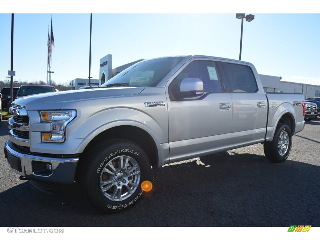 2016 F150 Lariat SuperCrew 4x4 - Ingot Silver / Black photo #3