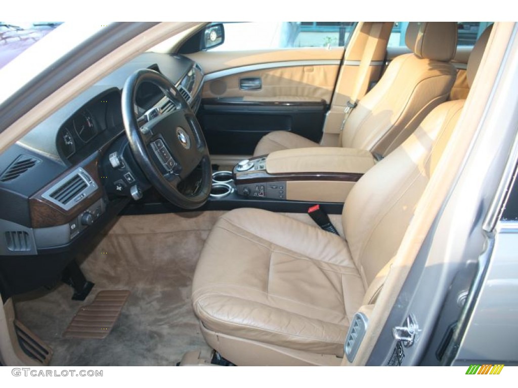 2004 7 Series 745i Sedan - Kalahari Beige Metallic / Black/Natural Brown photo #19