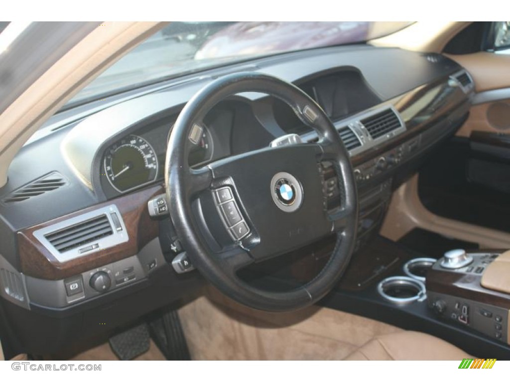 2004 7 Series 745i Sedan - Kalahari Beige Metallic / Black/Natural Brown photo #20