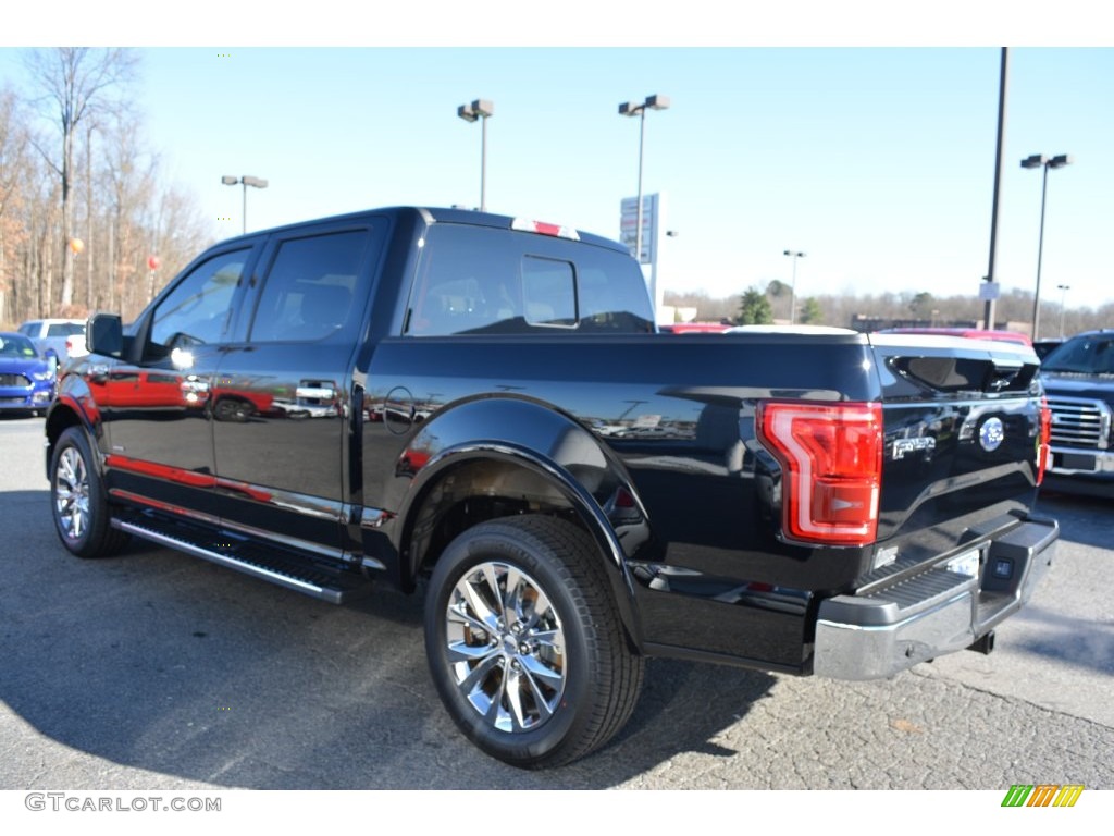 2016 F150 Lariat SuperCrew - Shadow Black / Medium Light Camel photo #28