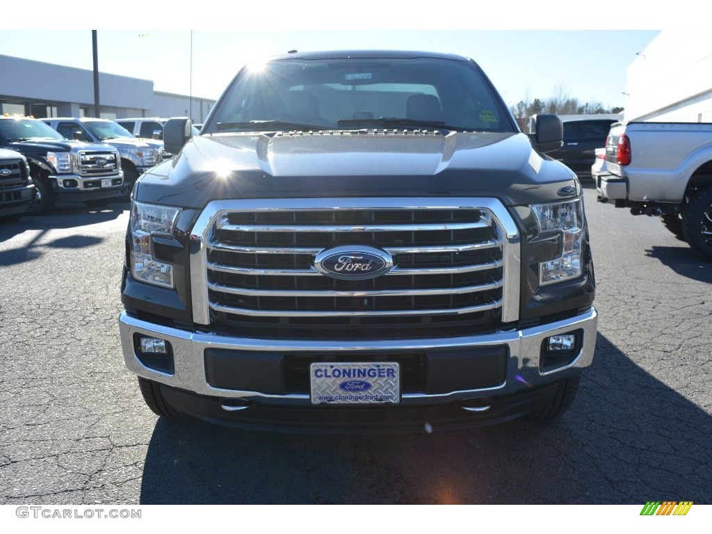 2016 F150 XLT SuperCab 4x4 - Shadow Black / Medium Earth Gray photo #4