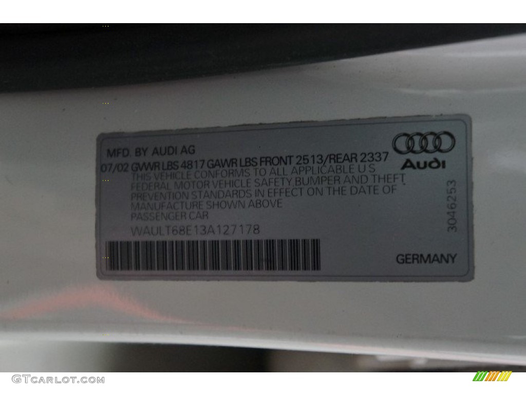 2003 A4 3.0 quattro Sedan - Polar White / Ebony photo #15
