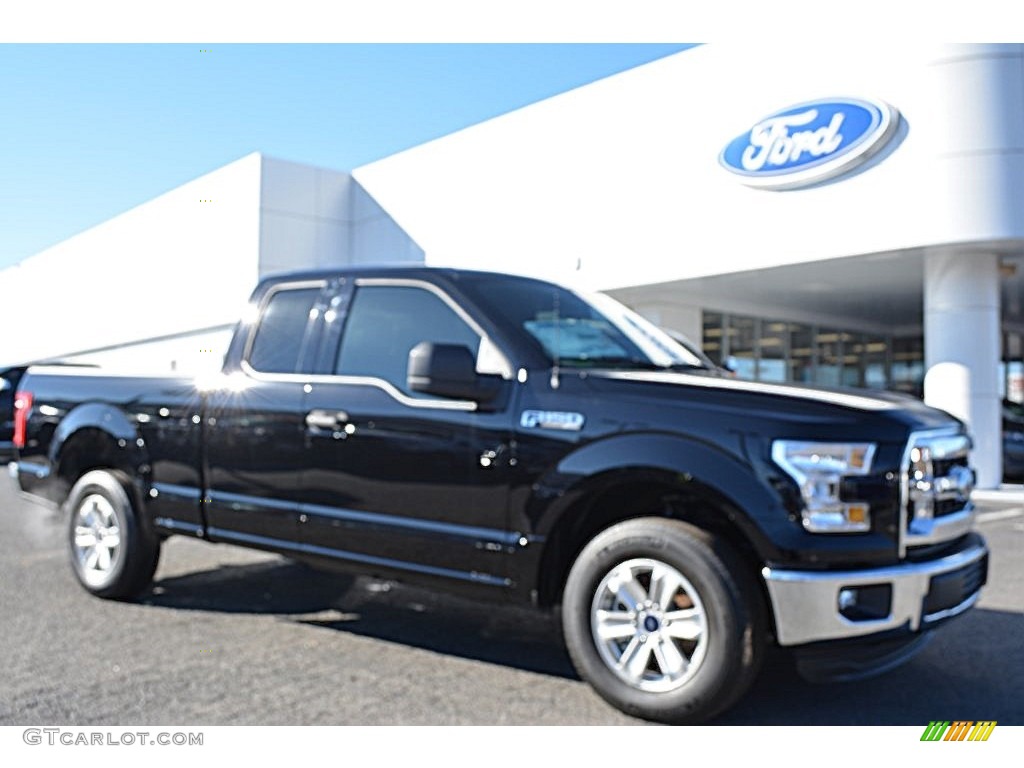2016 F150 XLT SuperCab - Shadow Black / Medium Earth Gray photo #1