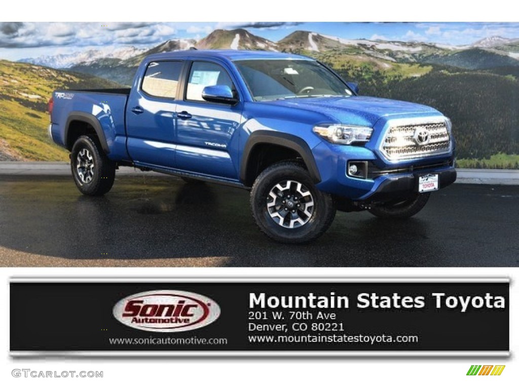 2016 Tacoma TRD Off-Road Double Cab 4x4 - Blazing Blue Pearl / TRD Graphite photo #1