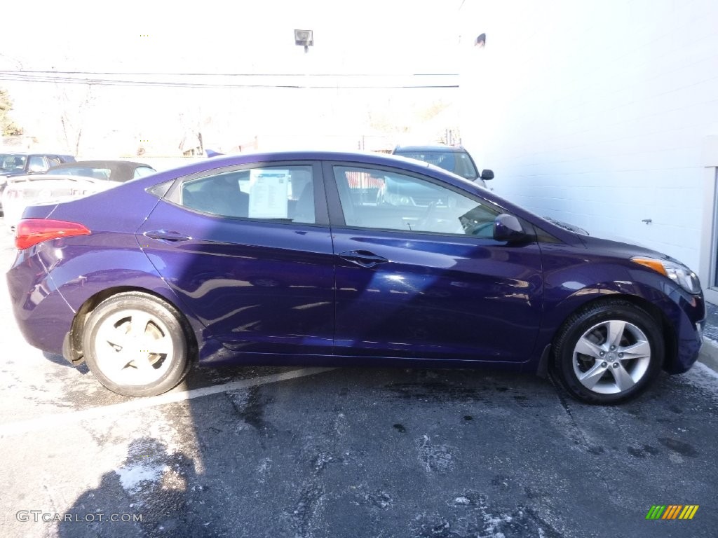2012 Elantra GLS - Indigo Night Blue / Gray photo #2