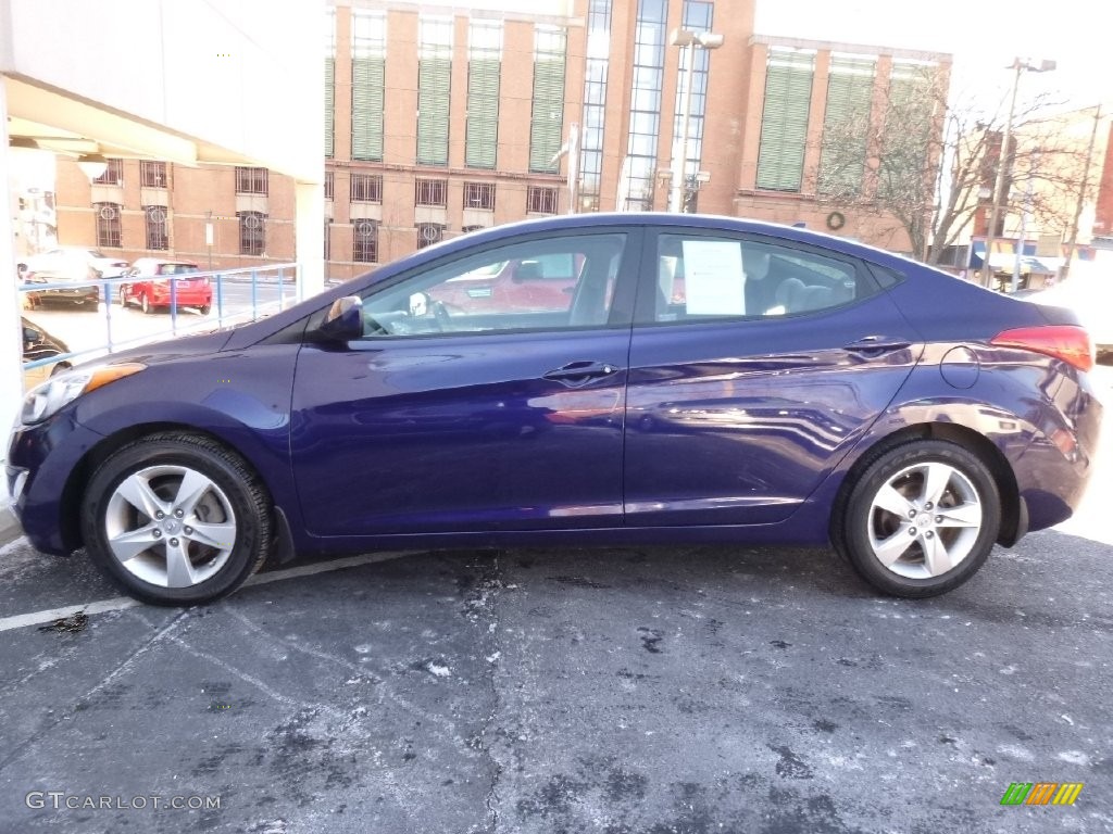 2012 Elantra GLS - Indigo Night Blue / Gray photo #4