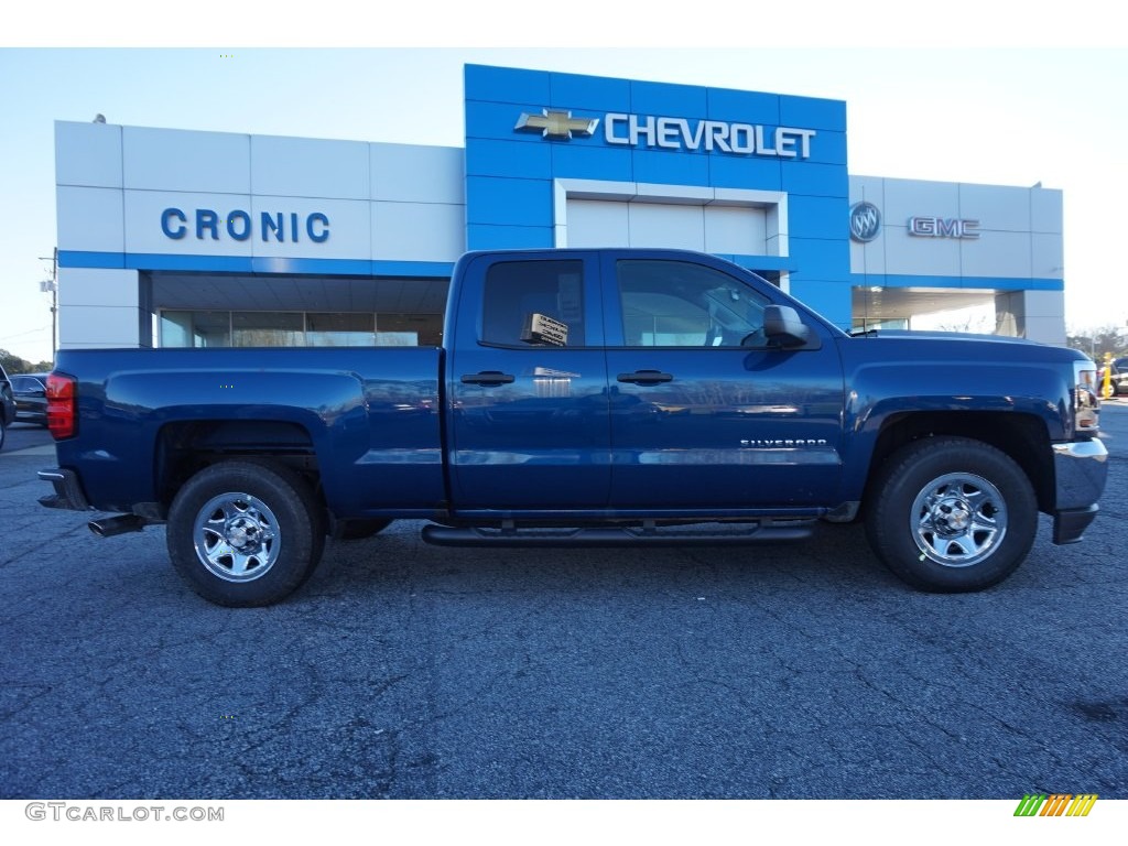 2016 Silverado 1500 WT Double Cab - Deep Ocean Blue Metallic / Dark Ash/Jet Black photo #7