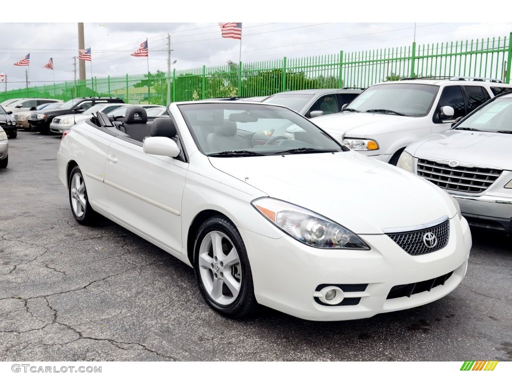 2007 Solara SLE V6 Convertible - Blizzard White Pearl / Dark Stone photo #41