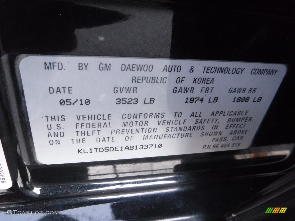 2010 Aveo LT Sedan - Black Granite / Neutral photo #33