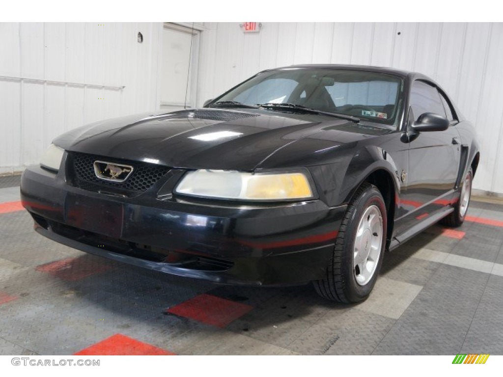 1999 Mustang V6 Coupe - Black / Dark Charcoal photo #3