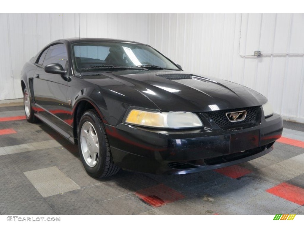 1999 Mustang V6 Coupe - Black / Dark Charcoal photo #5