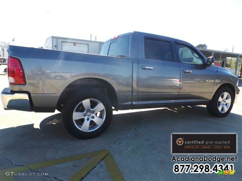 2010 Ram 1500 SLT Crew Cab 4x4 - Mineral Gray Metallic / Light Pebble Beige/Bark Brown photo #8