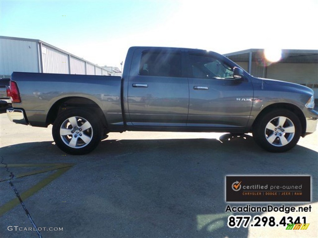 2010 Ram 1500 SLT Crew Cab 4x4 - Mineral Gray Metallic / Light Pebble Beige/Bark Brown photo #10