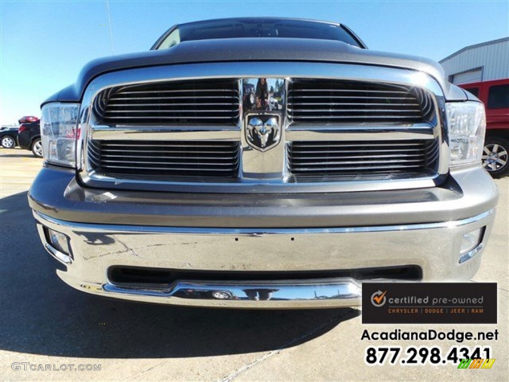 2010 Ram 1500 SLT Crew Cab 4x4 - Mineral Gray Metallic / Light Pebble Beige/Bark Brown photo #13