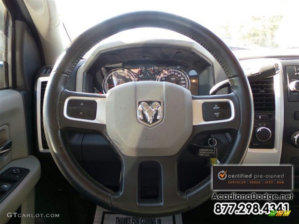 2010 Ram 1500 SLT Crew Cab 4x4 - Mineral Gray Metallic / Light Pebble Beige/Bark Brown photo #20