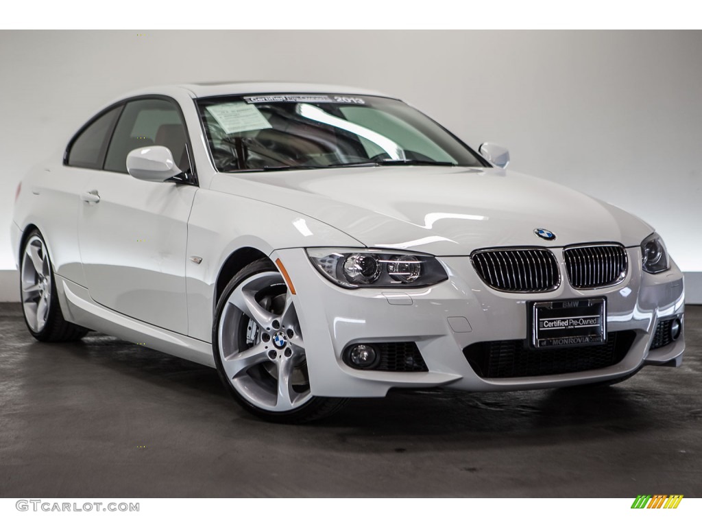 2013 3 Series 335i Coupe - Alpine White / Coral Red/Black photo #12