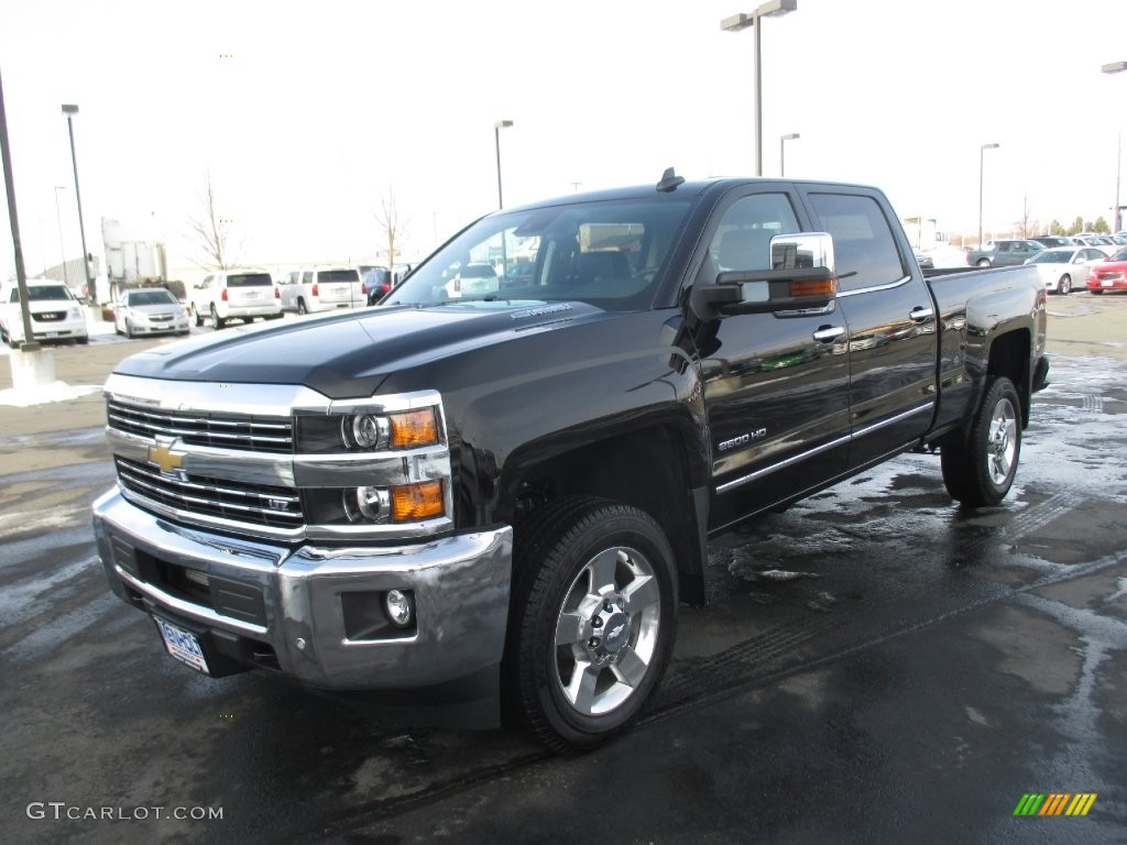 Black 2016 Chevrolet Silverado 2500HD LTZ Crew Cab 4x4 Exterior Photo #109873383