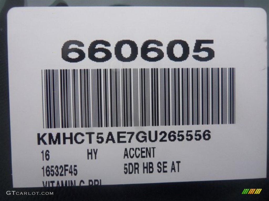2016 Accent SE Hatchback - Vitamin C / Black photo #3