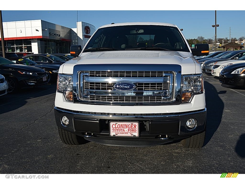 2014 F150 XLT SuperCrew 4x4 - Oxford White / Steel Grey photo #26