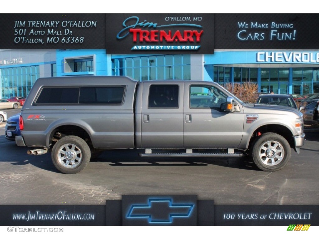 2010 F350 Super Duty Lariat Crew Cab 4x4 - Sterling Grey Metallic / Ebony photo #1