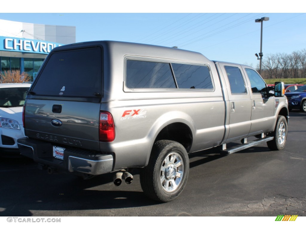2010 F350 Super Duty Lariat Crew Cab 4x4 - Sterling Grey Metallic / Ebony photo #3