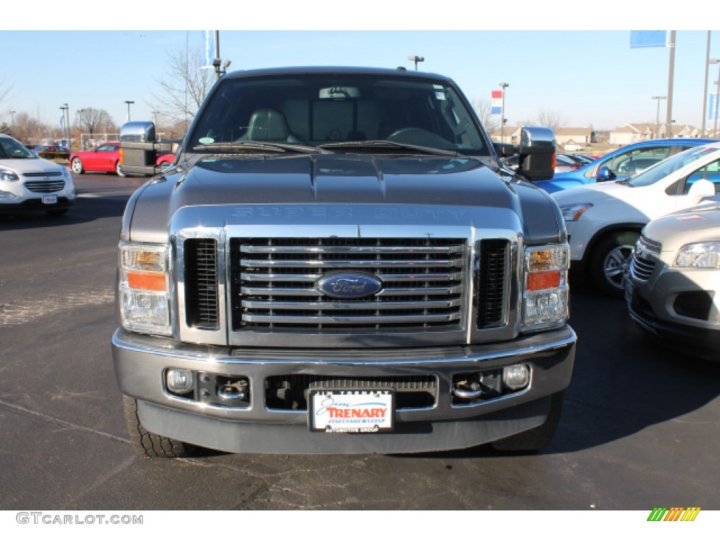 2010 F350 Super Duty Lariat Crew Cab 4x4 - Sterling Grey Metallic / Ebony photo #8