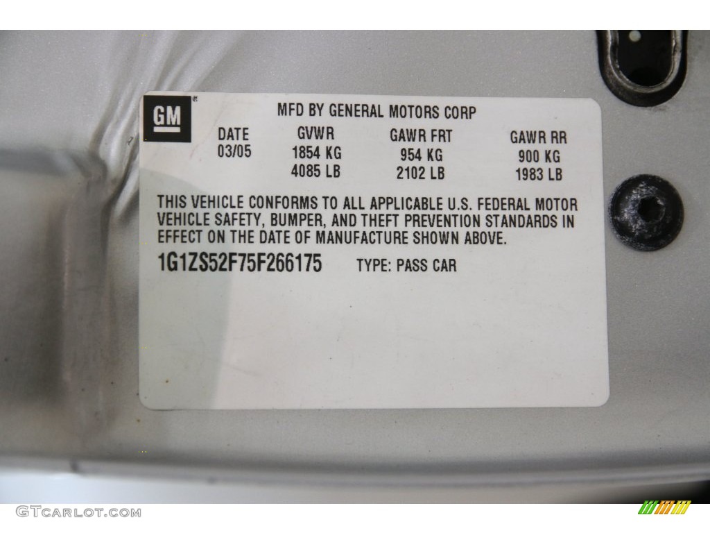 2005 Malibu Sedan - Galaxy Silver Metallic / Gray photo #15