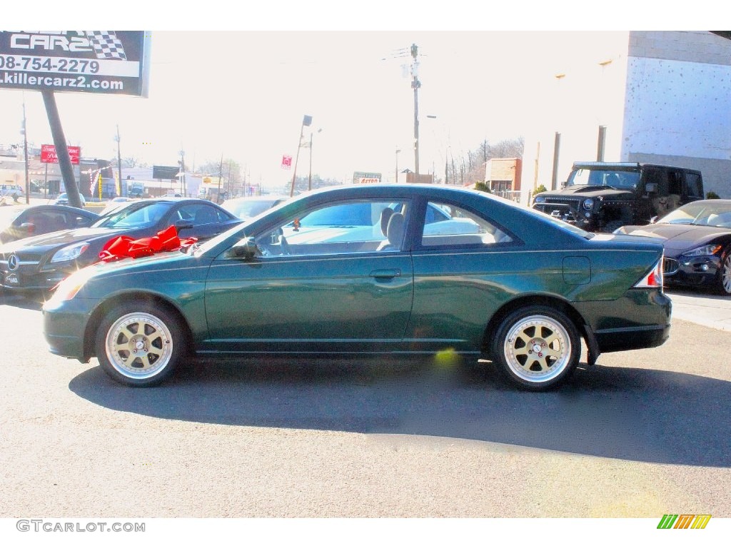 2001 Civic EX Coupe - Clover Green / Beige photo #4