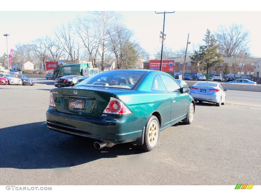 2001 Civic EX Coupe - Clover Green / Beige photo #8