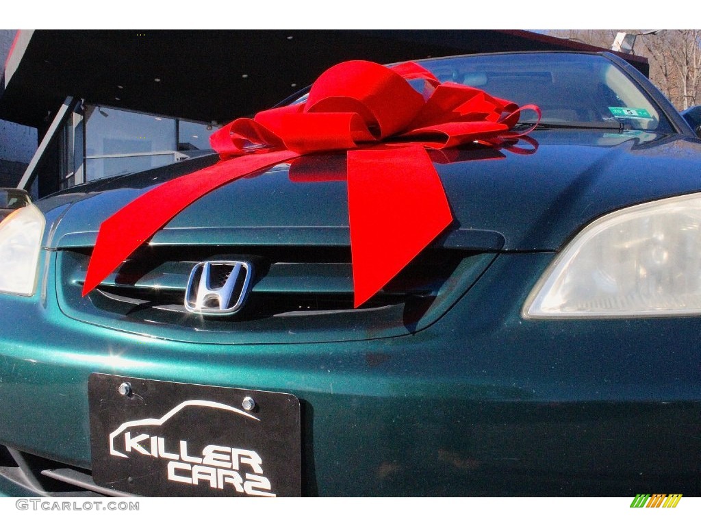 2001 Civic EX Coupe - Clover Green / Beige photo #12