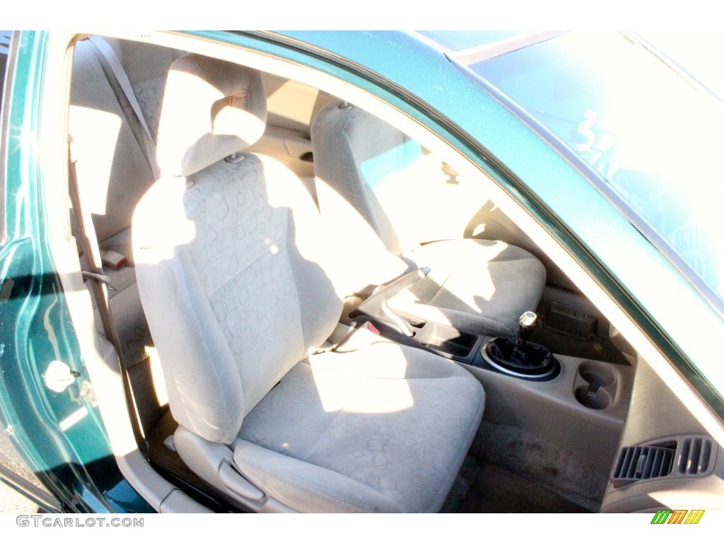 2001 Civic EX Coupe - Clover Green / Beige photo #25
